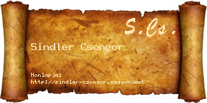 Sindler Csongor névjegykártya